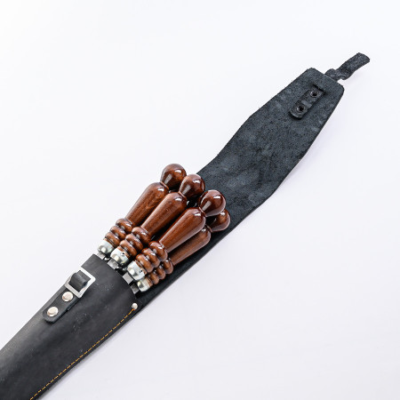 A set of skewers 670*12*3 mm in a black leather case в Кызыле