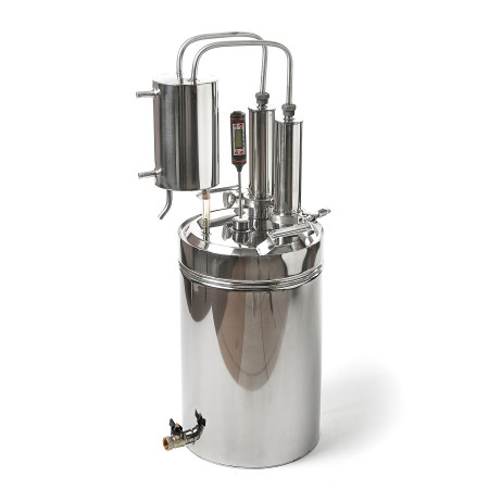 Cheap moonshine still kits "Gorilych" double distillation 10/35/t with CLAMP 1,5" and tap в Кызыле